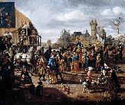 Matthys Naiveu Carnival Scene painting